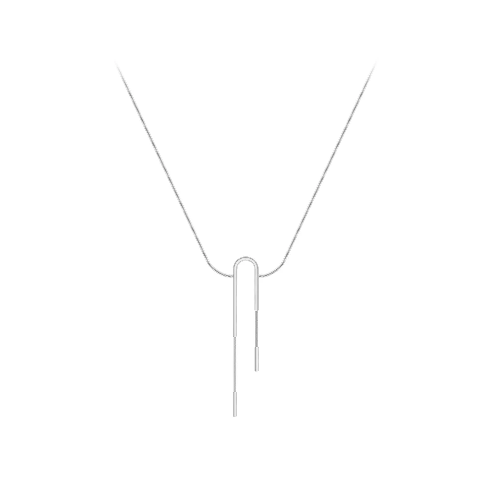 Inverted U Pendant Necklace - Image 4