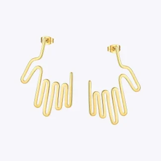 Hands Line Drop Earrings