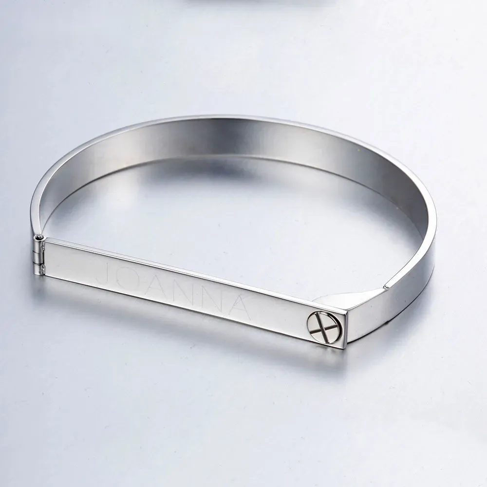 Personalized Engraved Name Bangle - Image 4