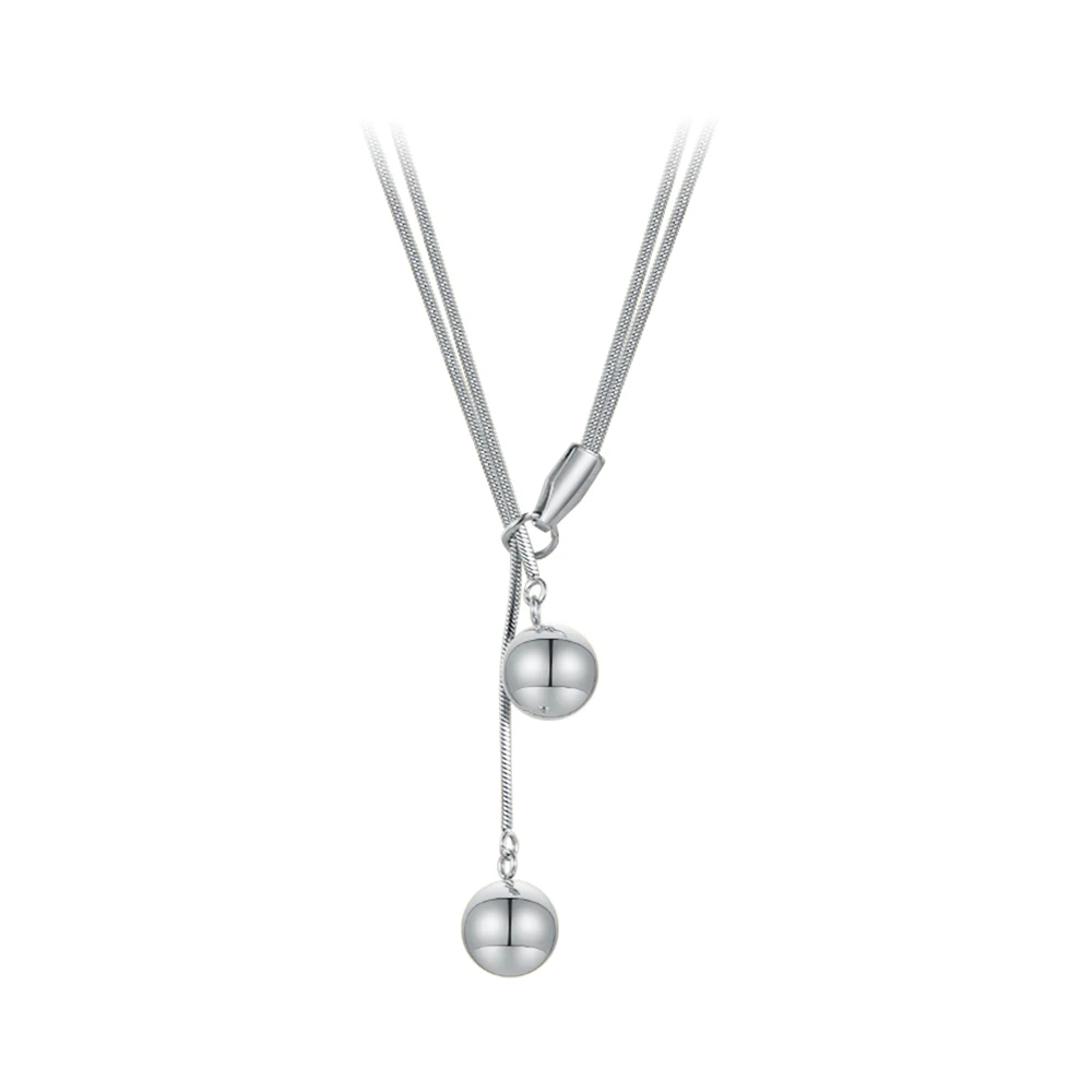 Double Ball Pendant Necklace - Image 3