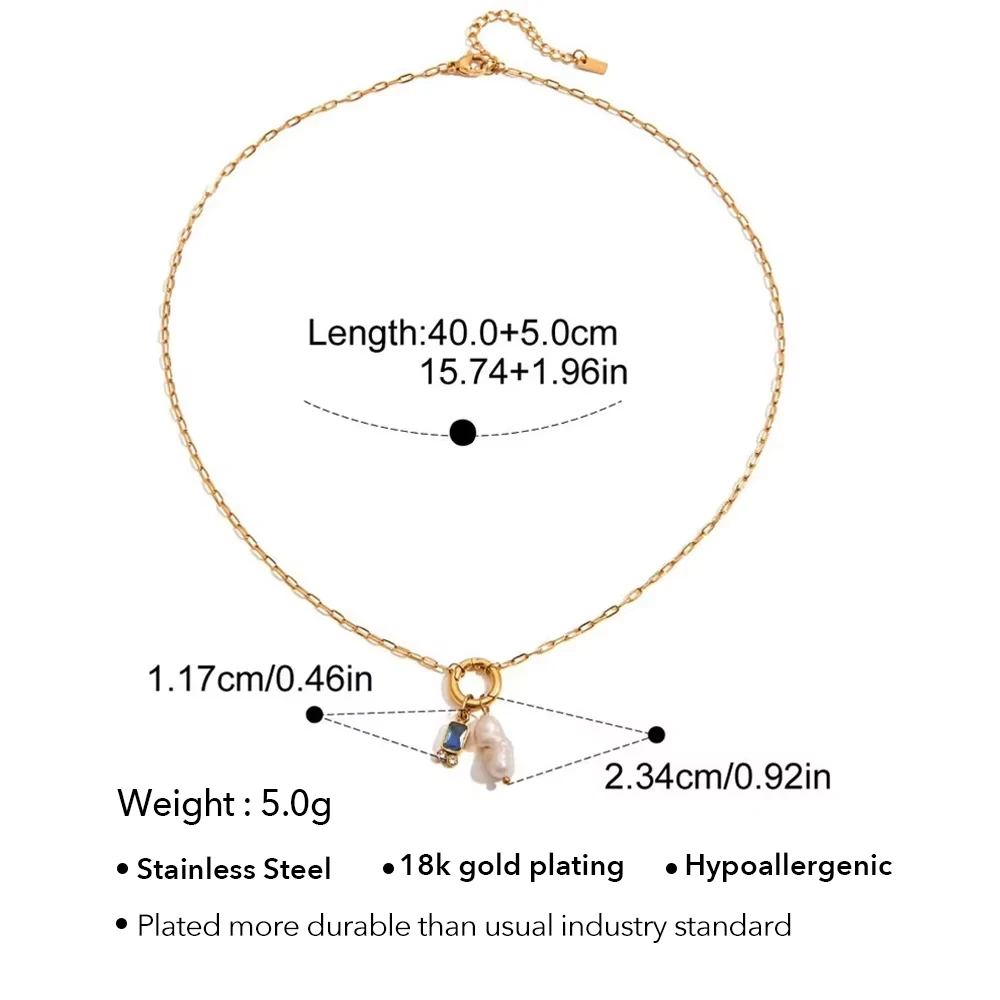 Summer Pearl Zircon Necklace - Image 10