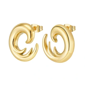 Ocean Wave Stud Earrings