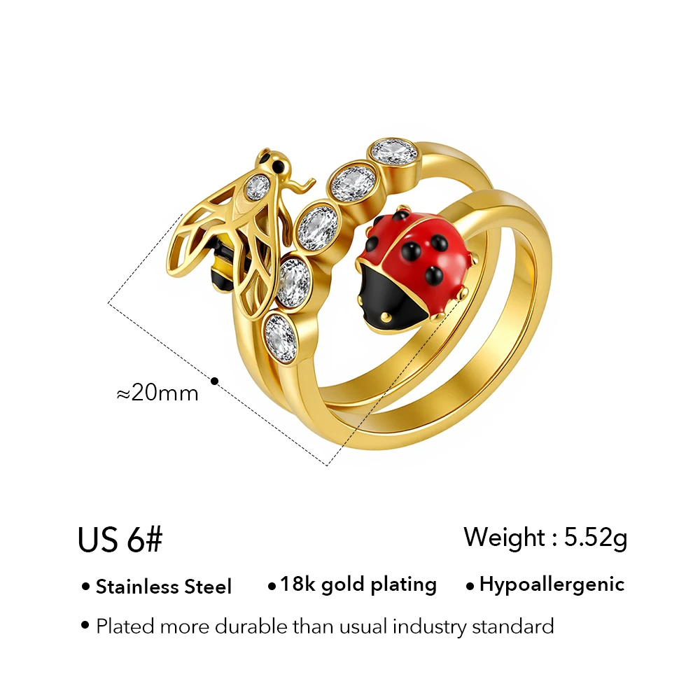 Ladybug Bee Ring - Image 7