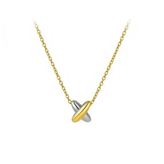 Letter X Two Tone Necklace