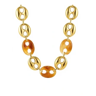 Resin Pig Nose Necklace