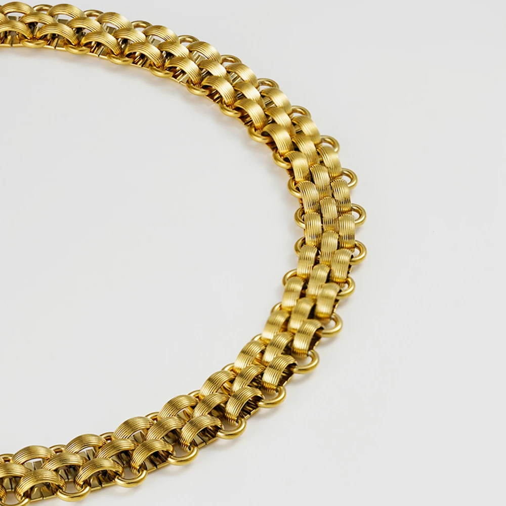 Punk Thick Three Layers Necklace - Image 3