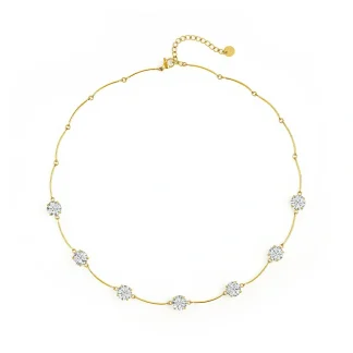Elegant Round Zircon Necklace