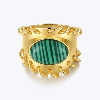 Punk Natural Stone Ring