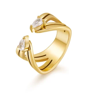 Arrow Zircon Open Ring