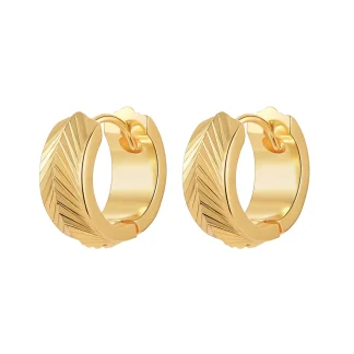 Feather Hoop Earrings