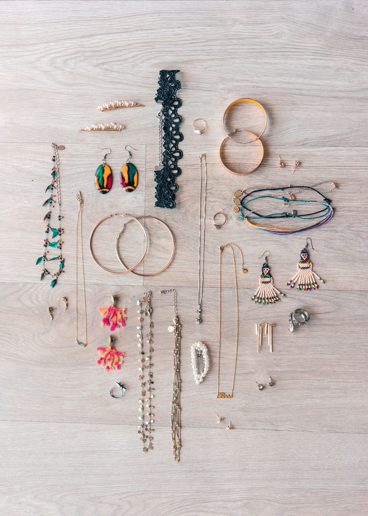 Medium gold hoop earrings — a universal favorite that complements every face shape and outfit style.