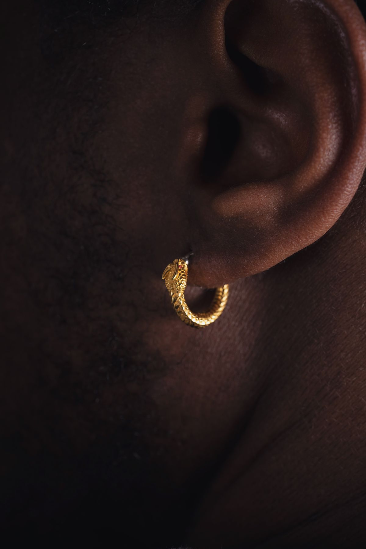 Play with proportions and heights across your piercings for a dynamic asymmetrical look.